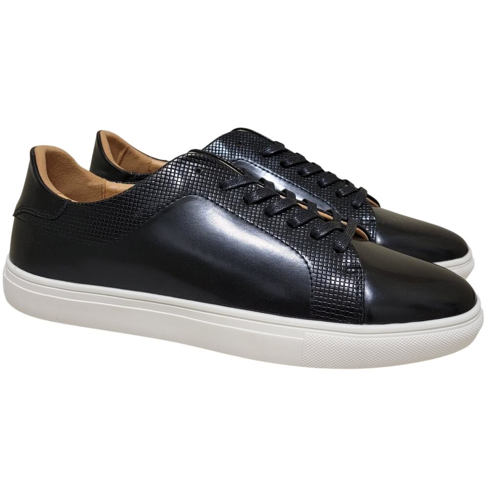 XRAY Men Micah Low Top Lace Up Casual Sneakers Size US 13M Black Faux Leather
